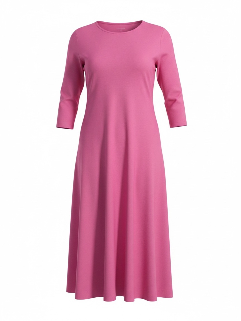 Lands' End Rose-Pink Three-Quarter Sleeve A-Line Midi Nightgown - Picture 5 of 5